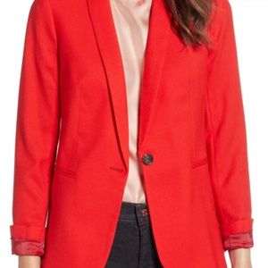 J. CREW Red Blazer Size 2